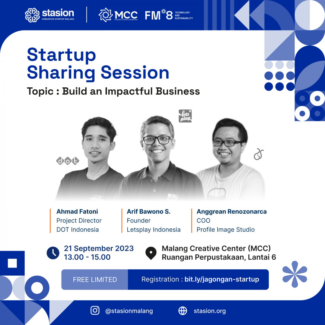 Jagongan Startup Malang-Sharing Session : Build an Impactful Business